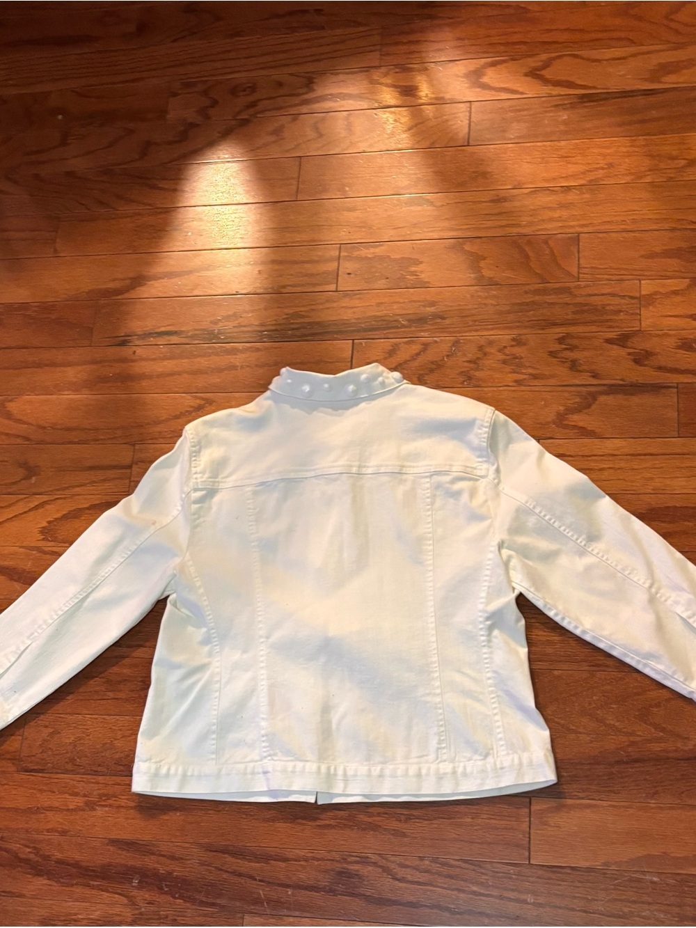 Ruby Rd. White Denim Jacket with Dome Studs Matching Pants Size 6P NWOT - Picture 5 of 15